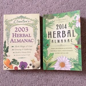 Bundle 2 Llewellyn's Herbal Almanacs 2003 & 2014.